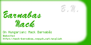 barnabas mack business card