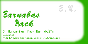 barnabas mack business card